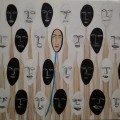 LA MASCHERA 2018 acrilici su pannello 23x19 cm