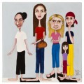 donne in amiglia -40x40  acrilico-2011